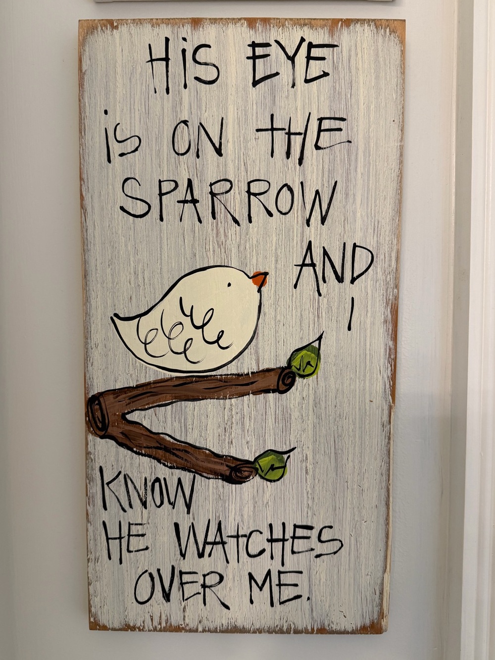 Simply Southern Cream Sparrow Wall Plaque